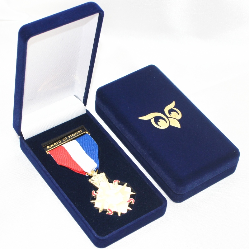 Obiect D-17L rotund forma Velvet Box pentru monede, colier & insigna, mm.60*113*25, greutăți despre 56g