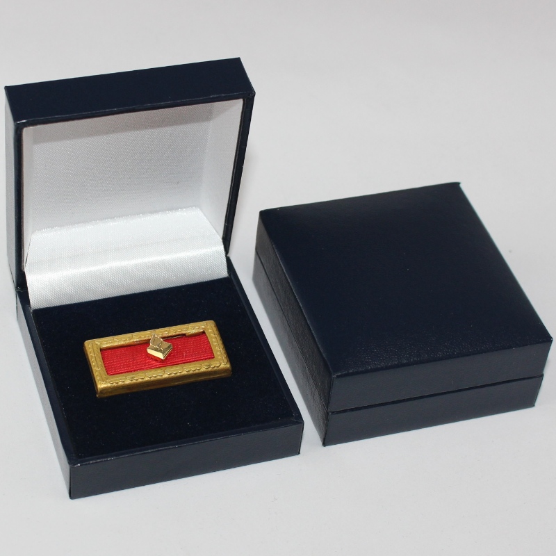 Obiectul V-04 pătrat PU Leather box pentru monede și insigna, butoni, agrafă pentru cravată, etc. mm.63*68*28, greutăți aproximativ 50g